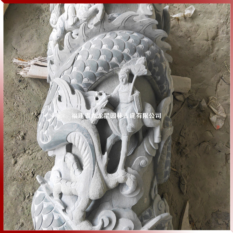 大門(mén)石雕龍柱圖片